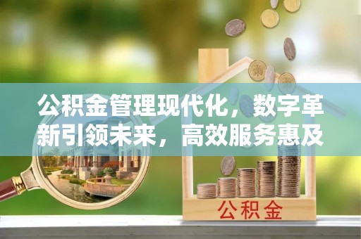 绛县公积金管理现代化，数字革新引领未来，高效服务惠及民生