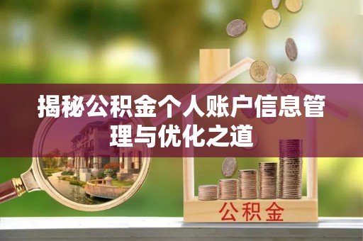 绛县揭秘公积金个人账户信息管理与优化之道