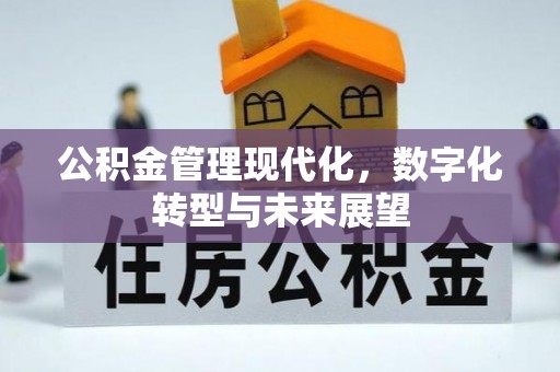 绛县公积金管理现代化，数字化转型与未来展望