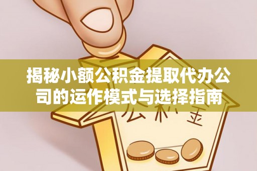 绛县揭秘小额公积金提取代办公司的运作模式与选择指南