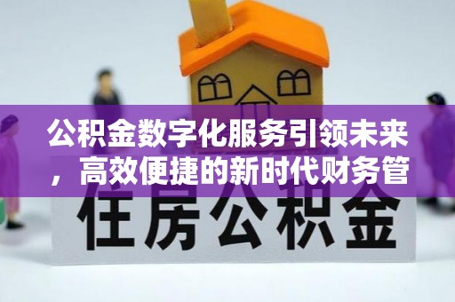 绛县公积金数字化服务引领未来，高效便捷的新时代财务管理