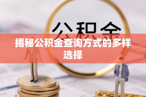 绛县揭秘公积金查询方式的多样选择