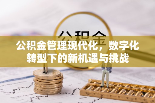 绛县公积金管理现代化，数字化转型下的新机遇与挑战